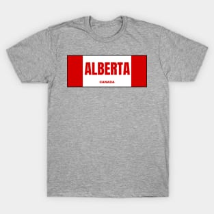 Alberta in Canadian Flag Colors T-Shirt